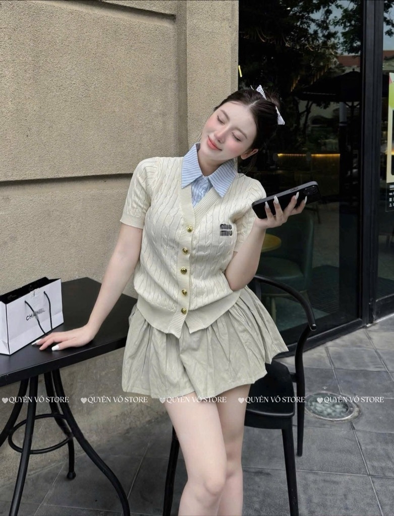 Áo MTG Miu cổ sơ mi