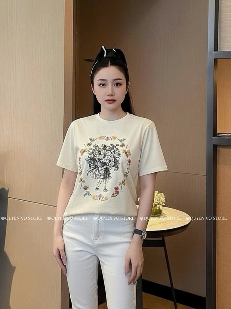 Áo thun Gucci hoa - Form 40-55kg Babytee