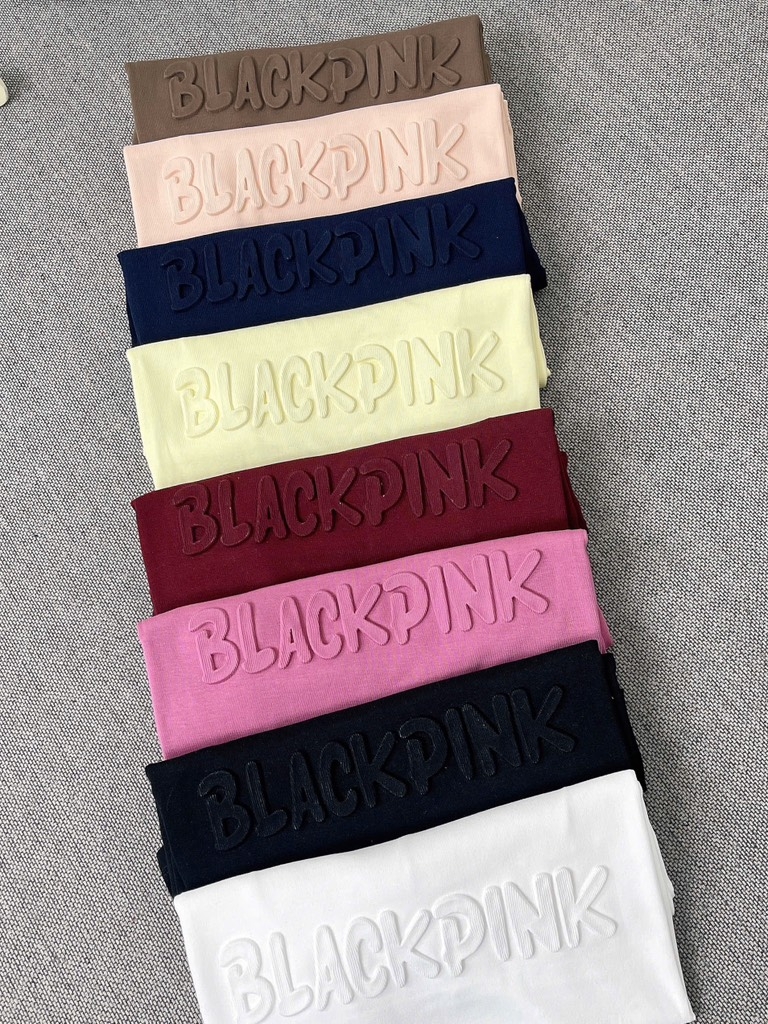 Áo thun dập nổi blackpink - Form vừa