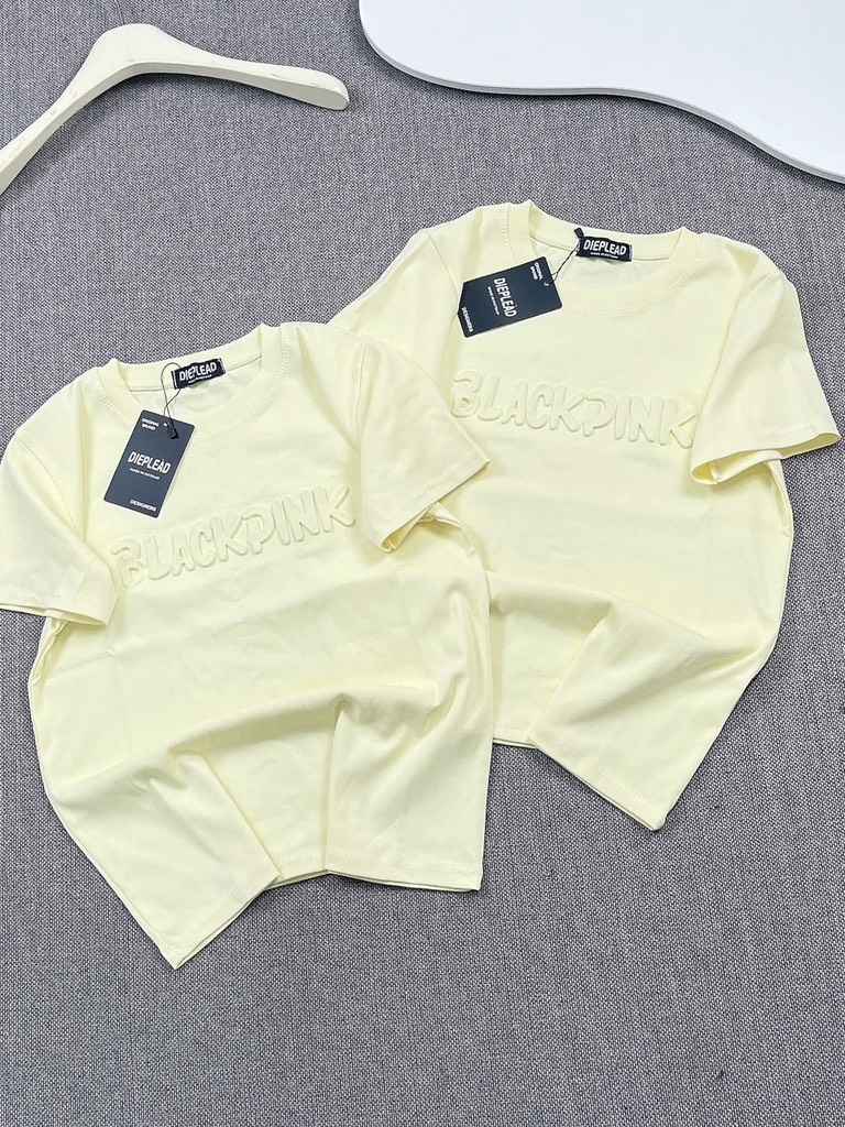 Áo thun dập nổi blackpink - Form vừa