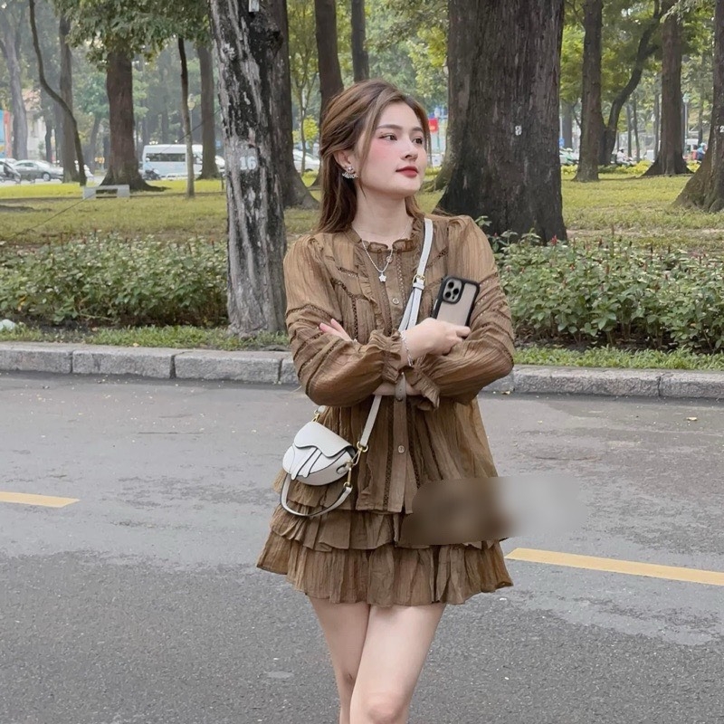Set áo Babydoll viền ren