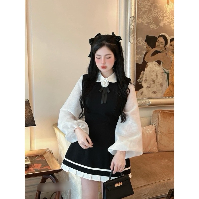 BIGSIZE 55-65kg - Đầm hoa tay phồng