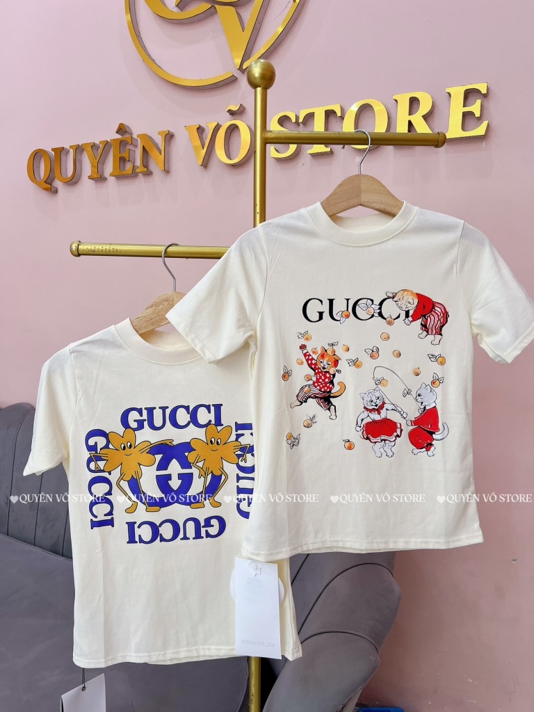 Áo thun mèo Gucci - Form 40-55kg Babytee