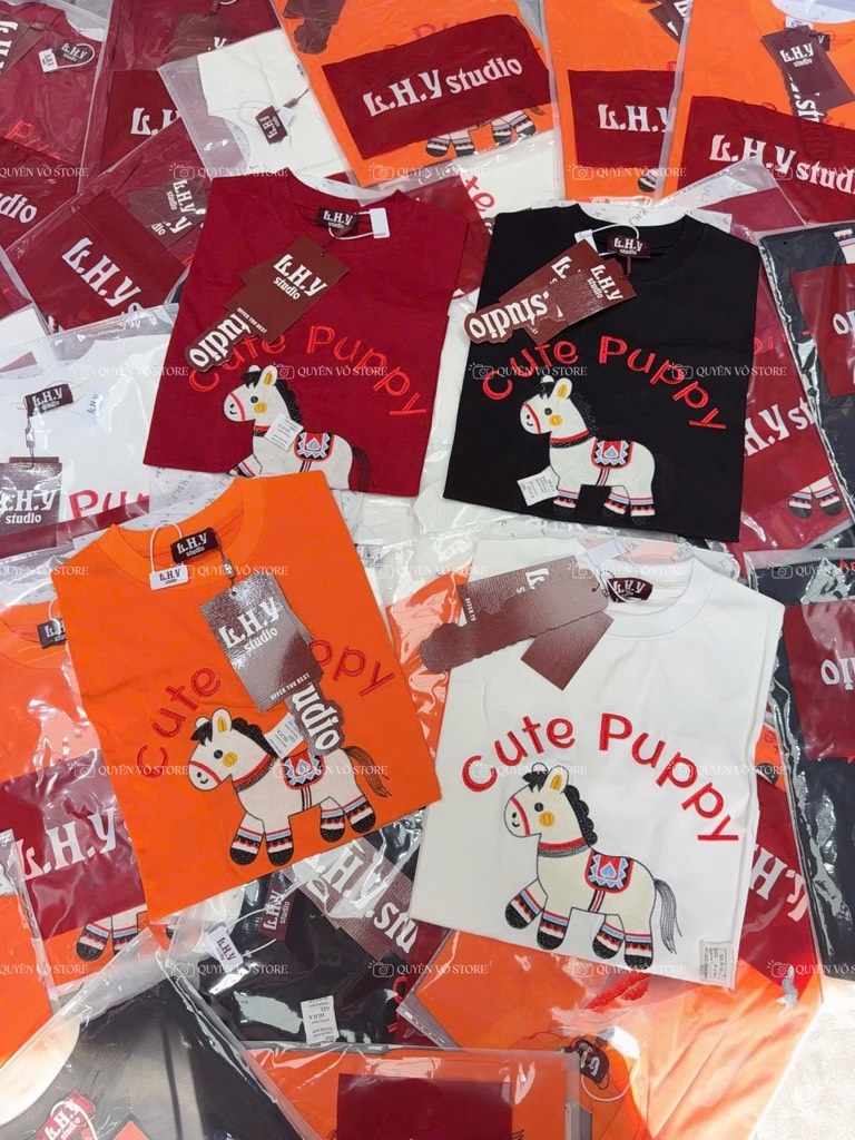 Áo thun ngựa cute - Form rộng dưới 65kg