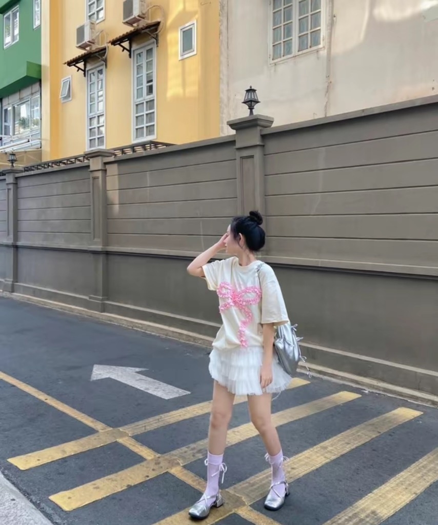 Chân váy tầng công chúa - Trắng