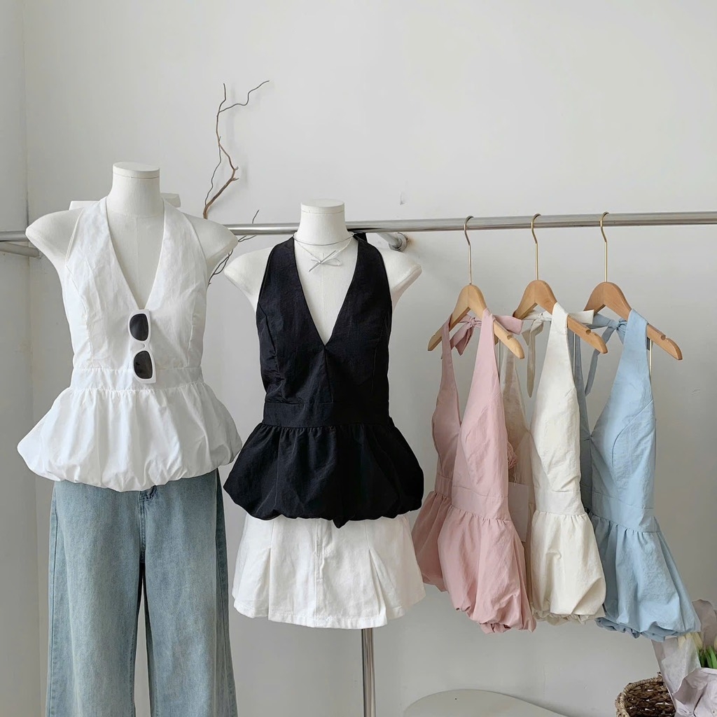 Áo yếm xẻ sâu ngực susu - 823