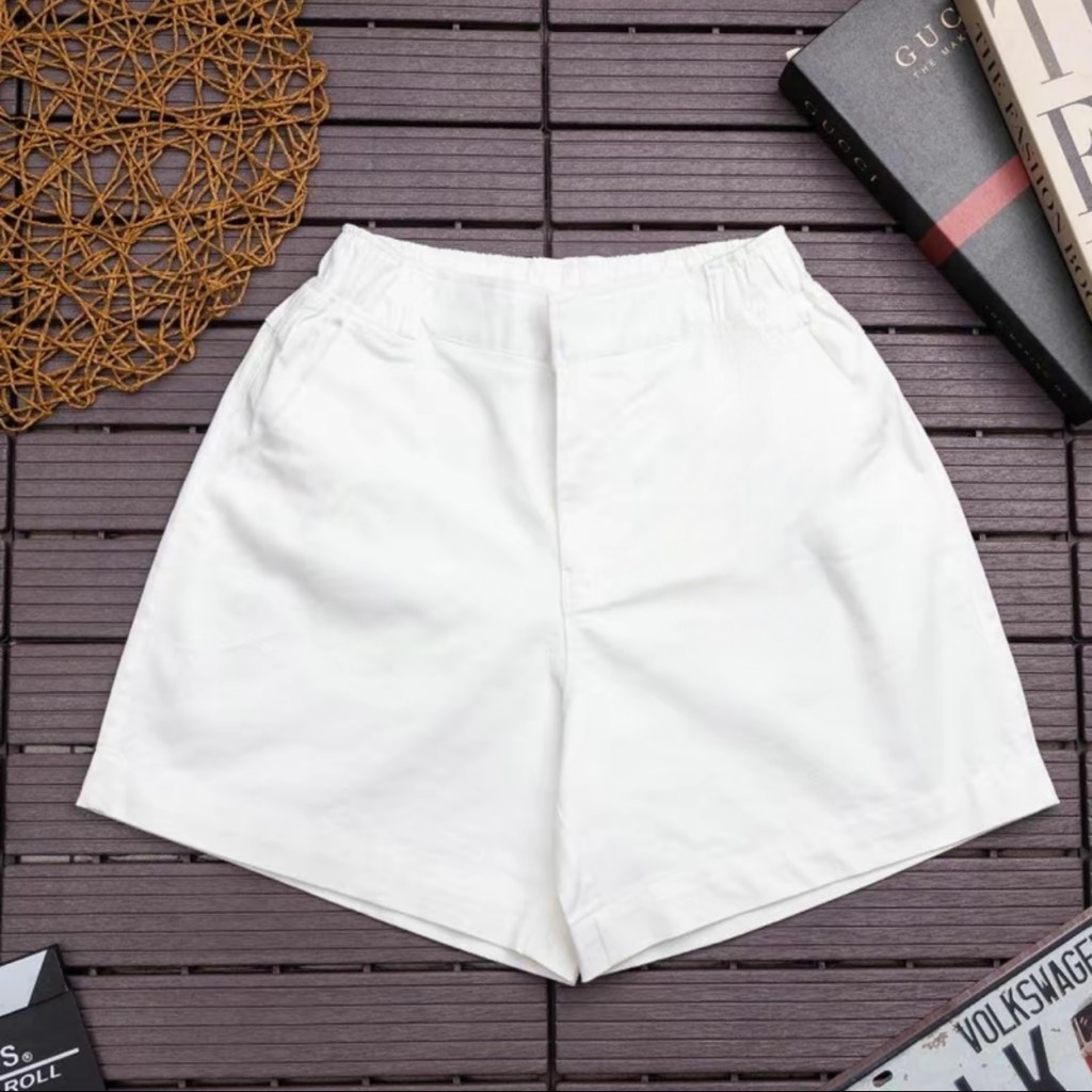 Quần đùi kaki co giãn - Trắng