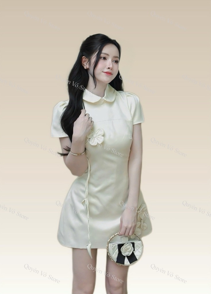 Đầm hoa cổ sen hot hit