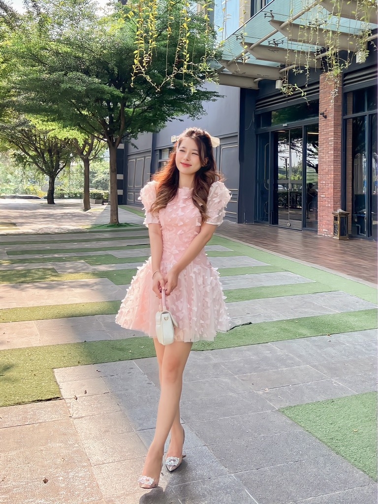 Đần tay phồng xòe bướm 3D - S