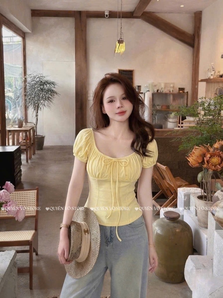 Áo thun cổ u chun trơn