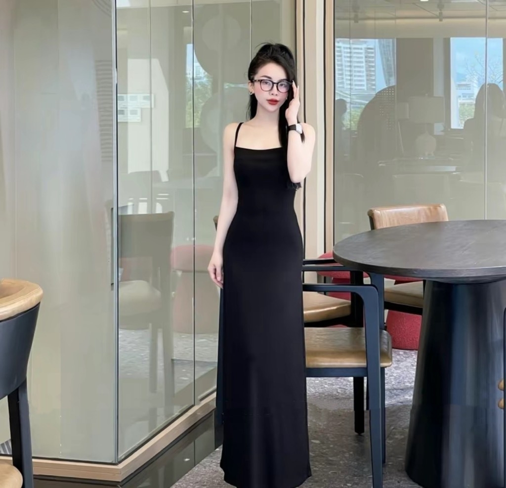 Đầm ôm body 2 dây dáng dài - freesize