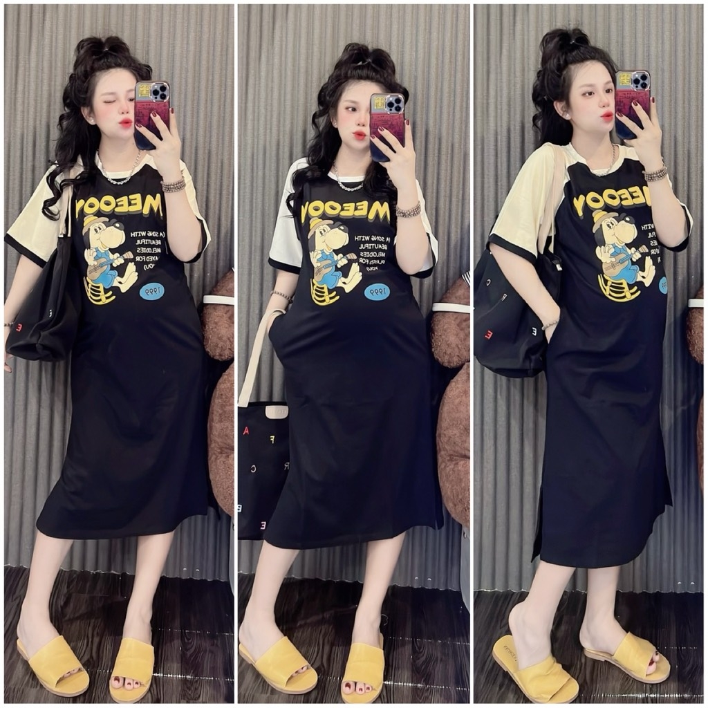 Đầm thun hoạt hình chó
