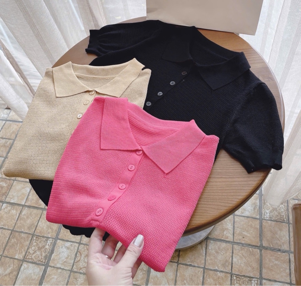 Áo len cổ polo QC