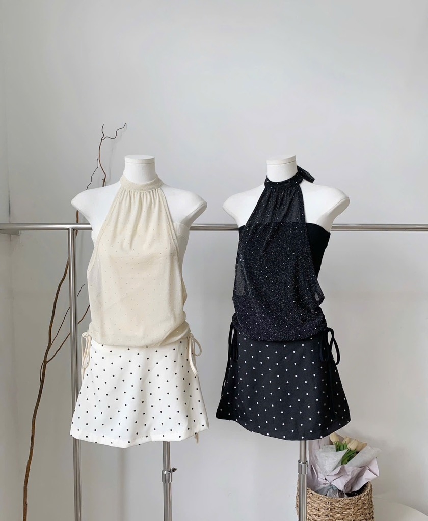 Áo yếm chấm bi babyboo - 3087