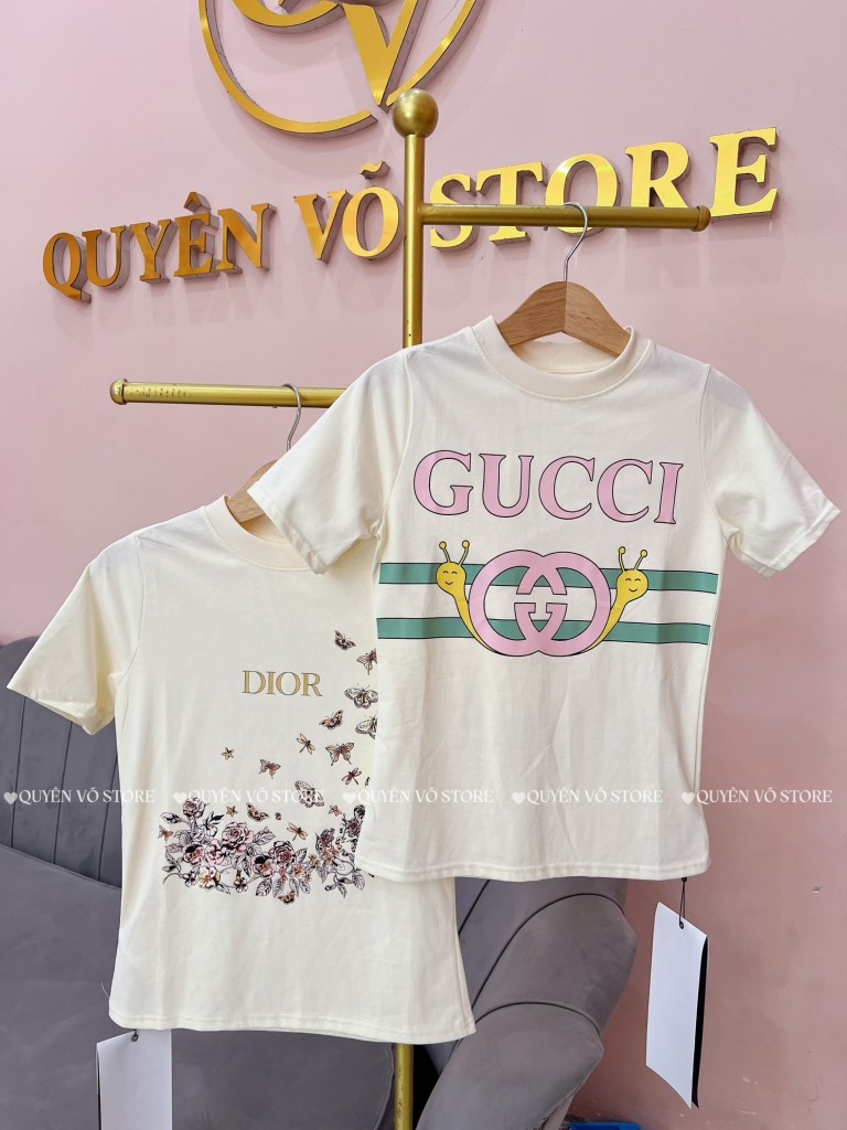 Áo thun Gucci ốc sên - Form 40-55kg Babytee