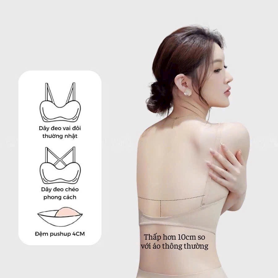 Áo lót cúp ngực chống tụt hở lưng - 886