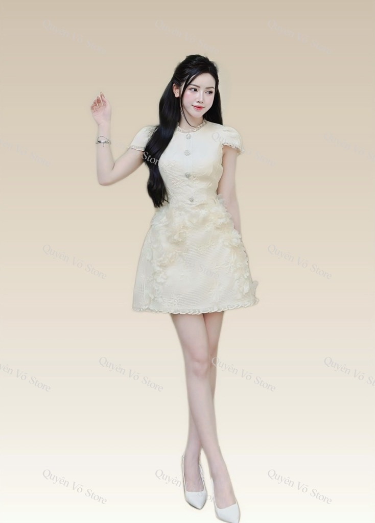 Đầm ren hoa sang chảnh