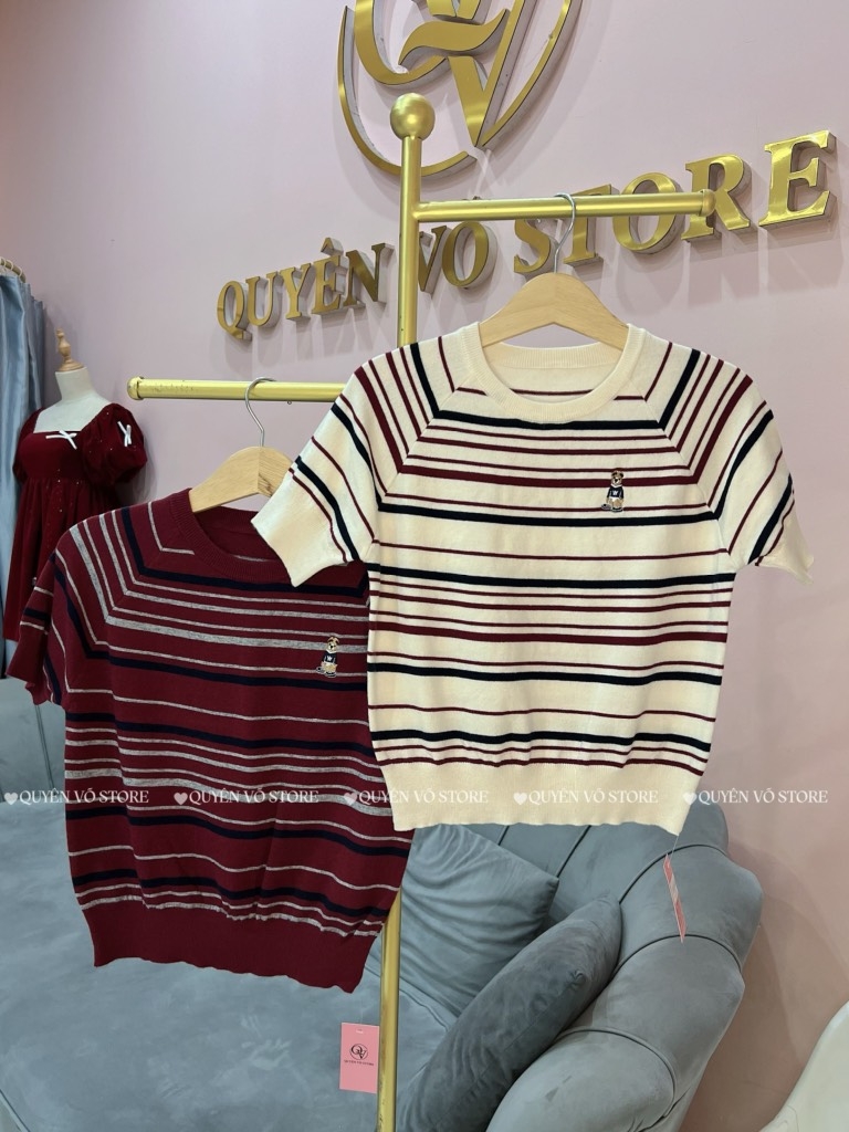 Áo MTG gấu kẻ nhuyễn