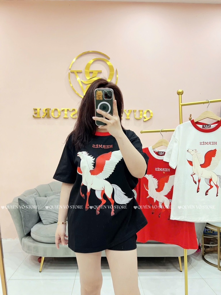 Áo thun ngựa cánh - Form rộng dưới 65kg