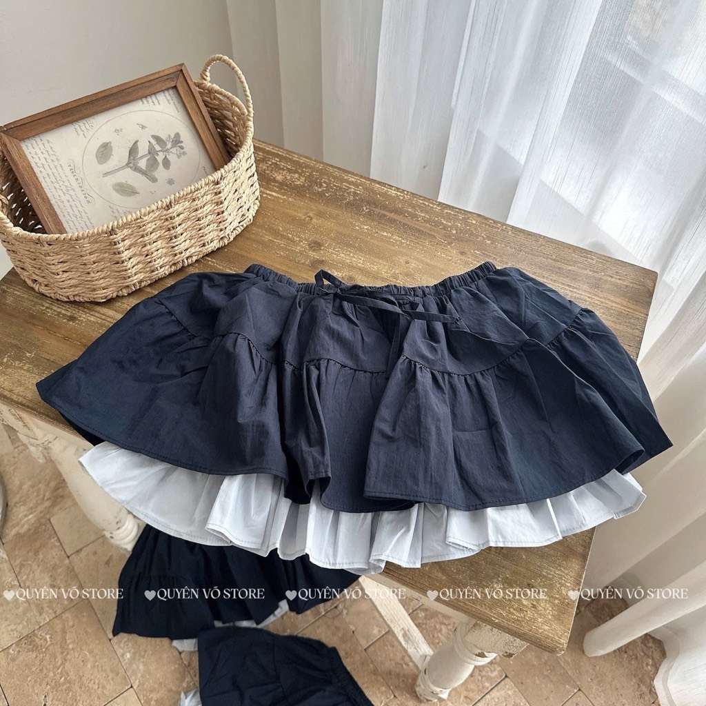 Chân váy tầng phối