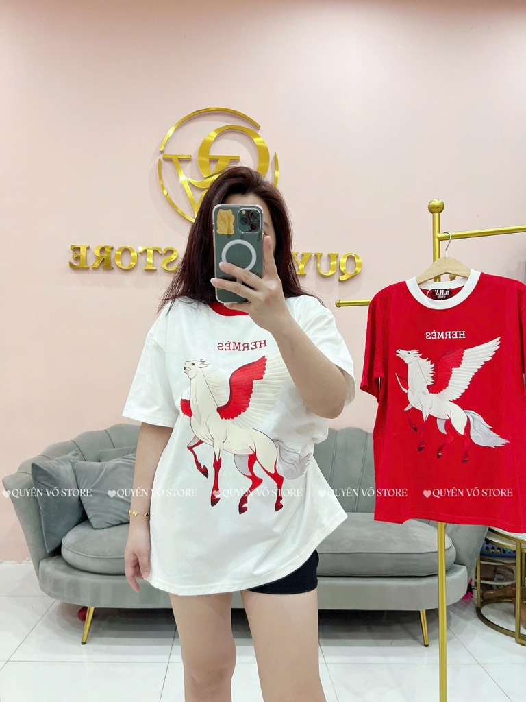 Áo thun ngựa cánh - Form rộng dưới 65kg