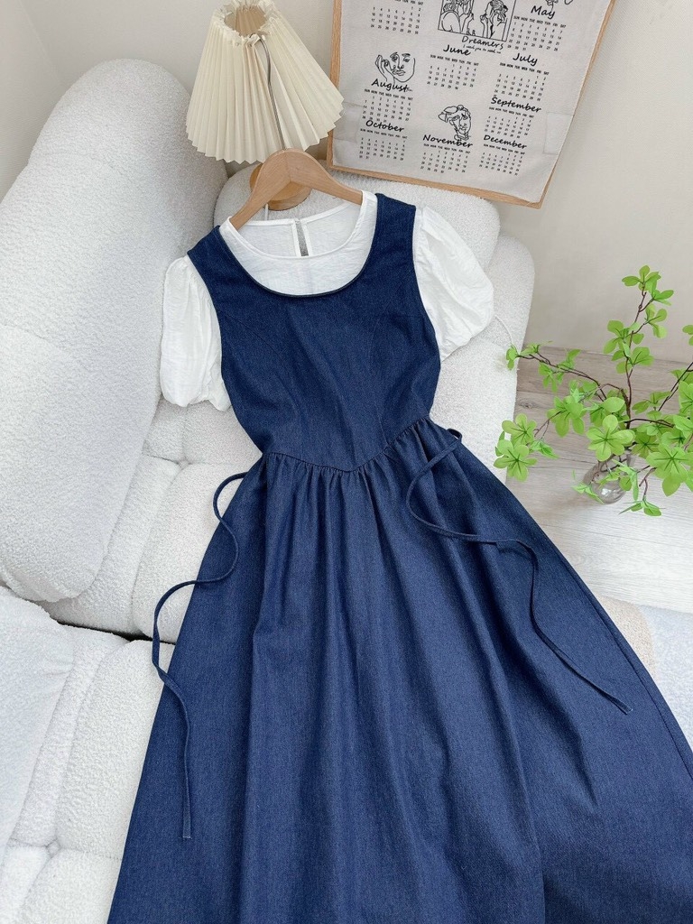 Set áo tay bồng + đầm Babydoll