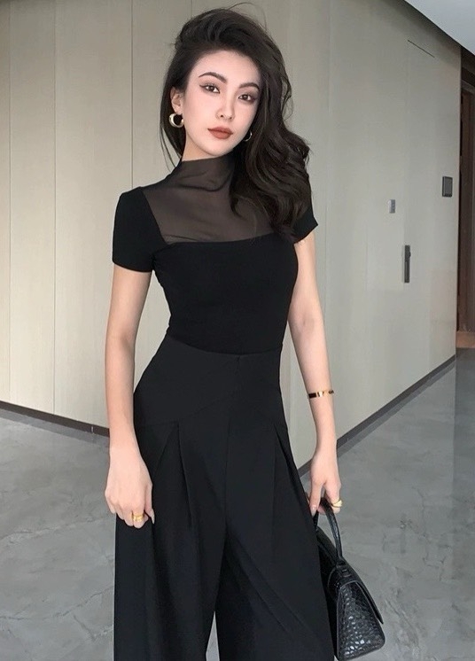 Áo thun croptop lưới - Freesize