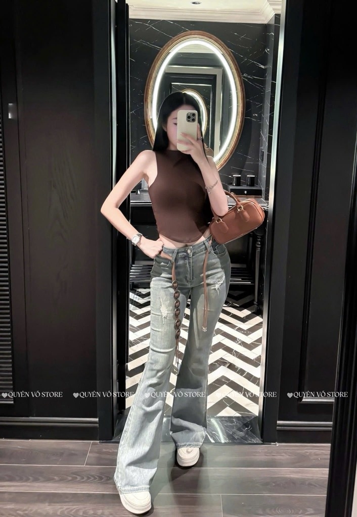 QJ 8531 Quần jean loe