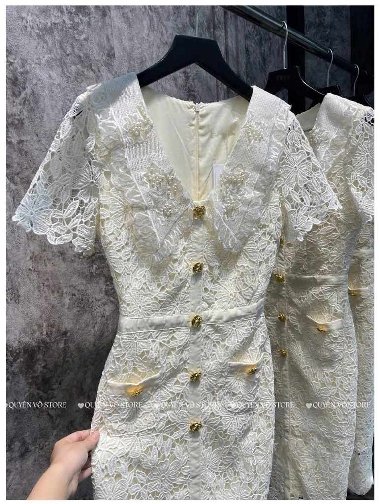 Đầm ren sang chảnh dáng dài