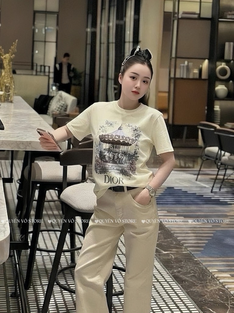 Áo thun Gucci vòng quay ngựa - Form 40-55kg Babytee