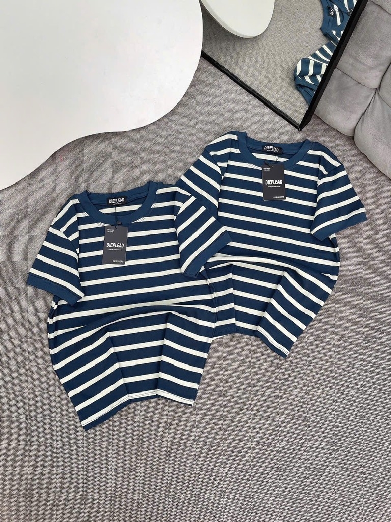 Áo thun sọc trơn - Form vừa