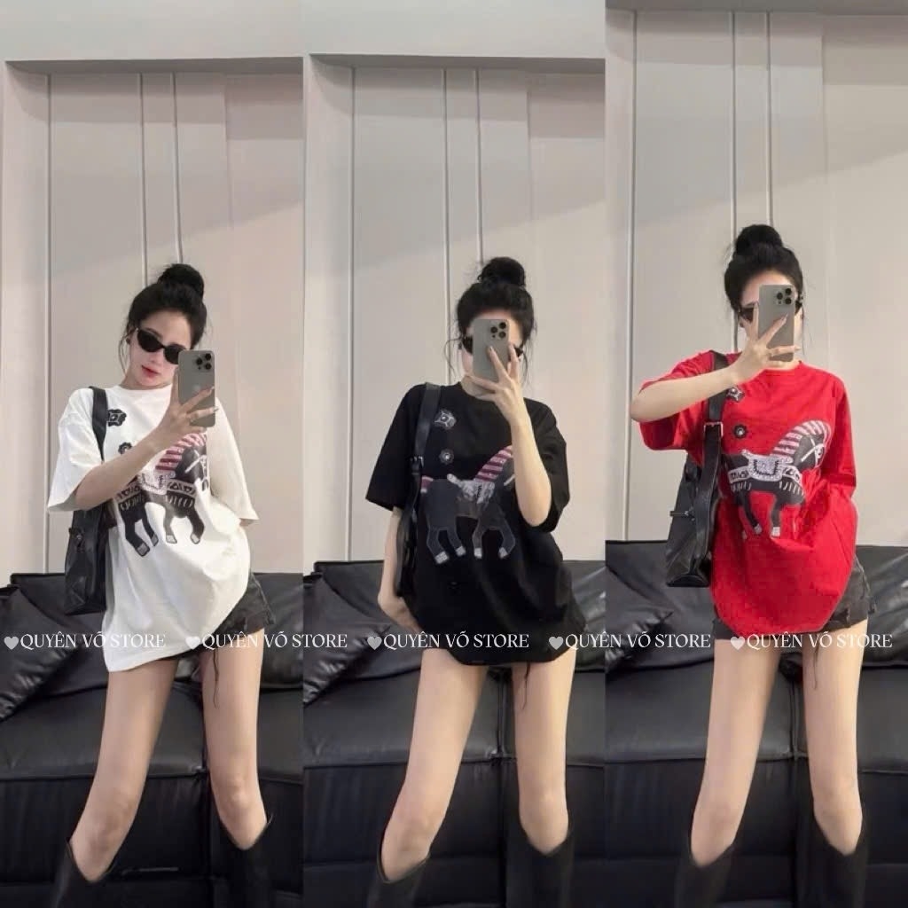 Áo thun ngựa - Form rộng dưới 65kg