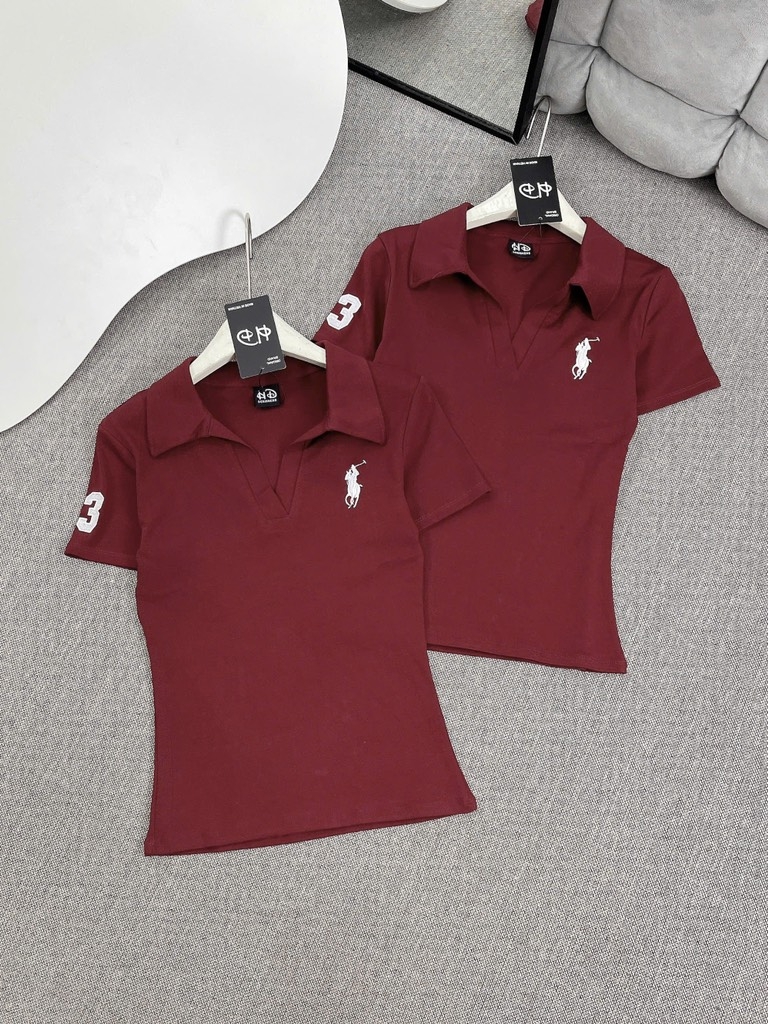 Áo thun cổ bẻ ngựa - Form vừa