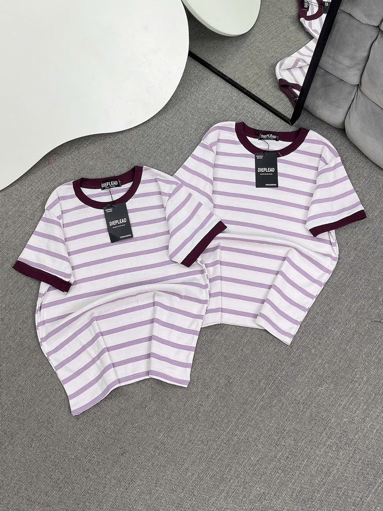 Áo thun sọc trơn - Form vừa