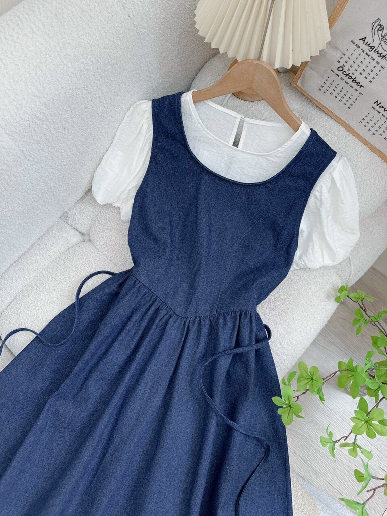 Set áo tay bồng + đầm Babydoll