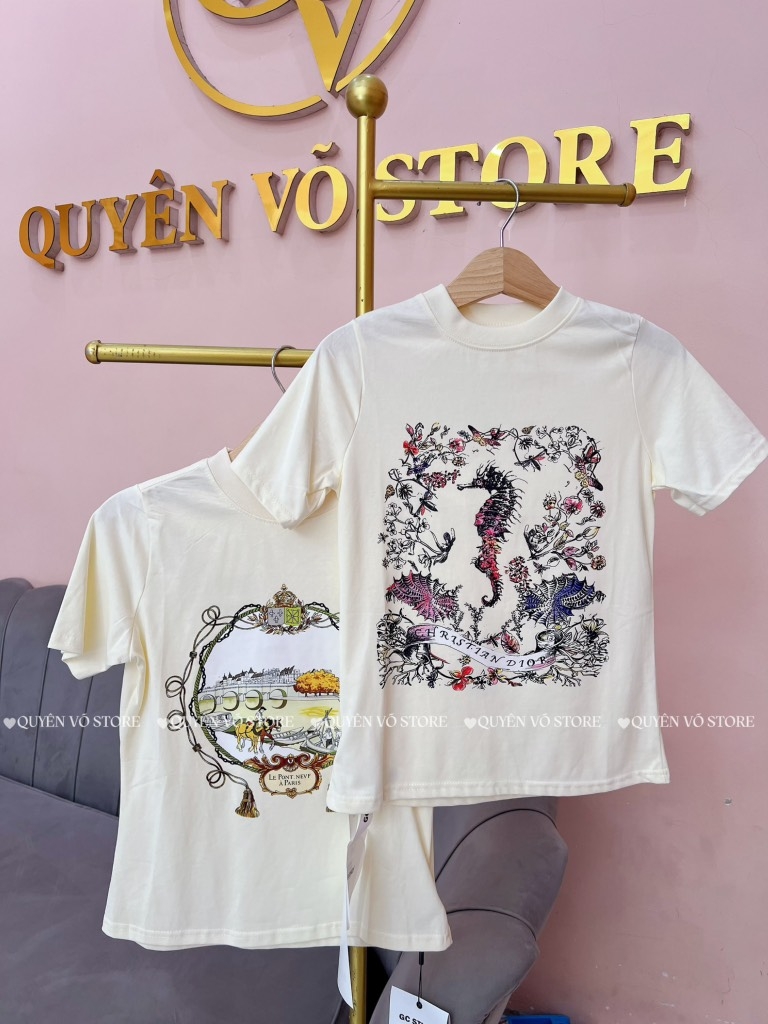 Áo thun cá ngựa - Form 40-55kg Babytee