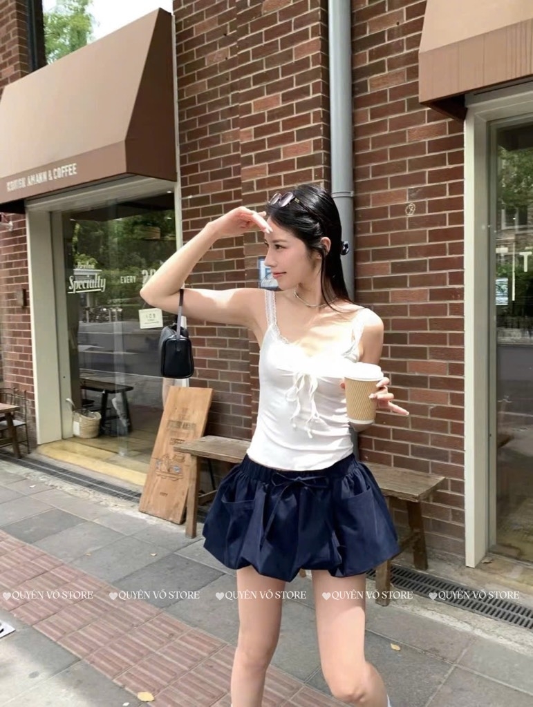 Chân váy bồng - Đen