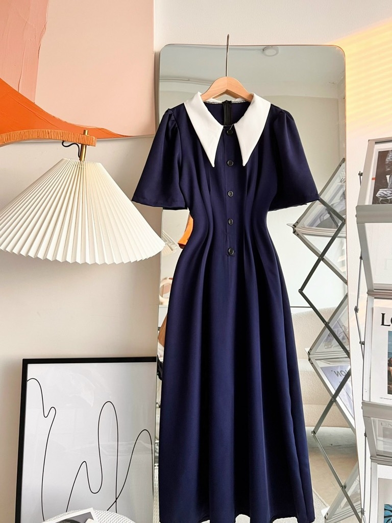 Đầm maxi cổ peter