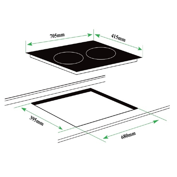 THÔNG SỐ KỸ THUẬT BẾP KTI HH-88