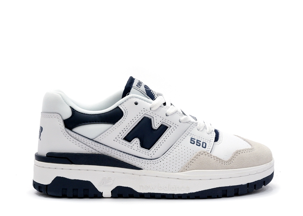 New Balance 550 White/Navy Men's Shoe - Hibbett