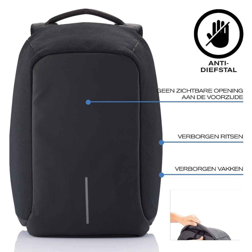 Bobby Original AntiTheft backpack, Black TL Vietnam
