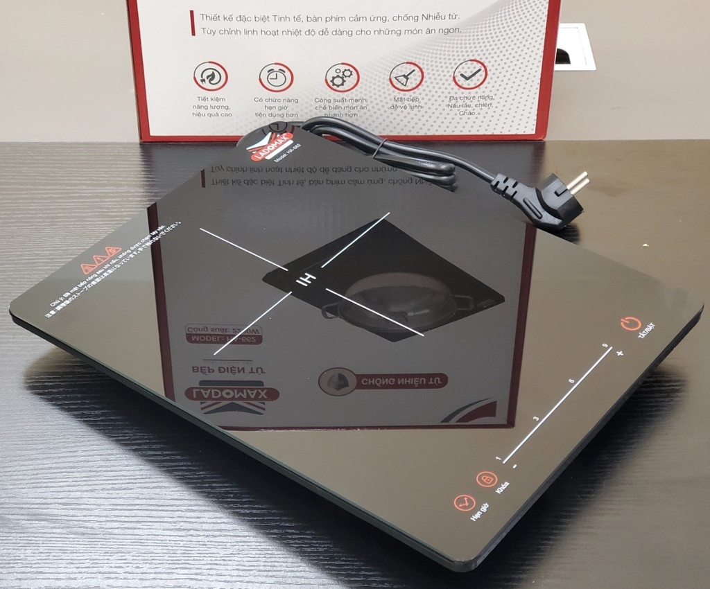 Bếp điện từ cảm ứng Ladomax Ha-662, Kèm chảo lẩu (1tx5)