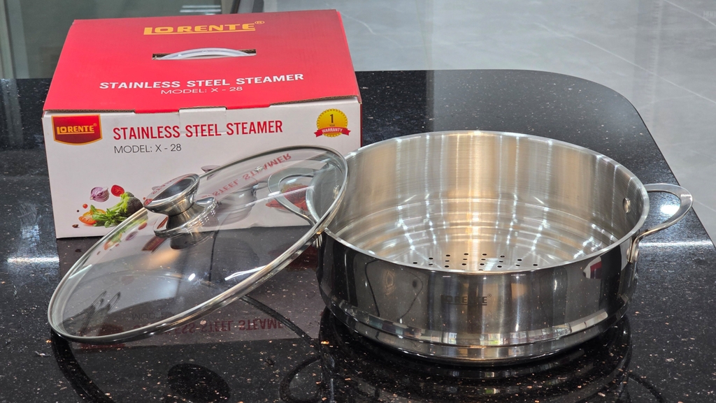 Xững hấp đa dụng 28cm inox 304 Lorente X-28 (1tx4)