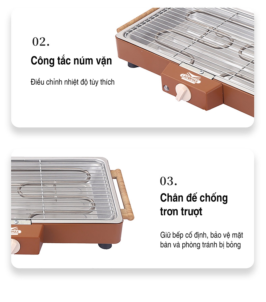 Bếp nướng điện Ladomax Ha-1186 (1tx8)