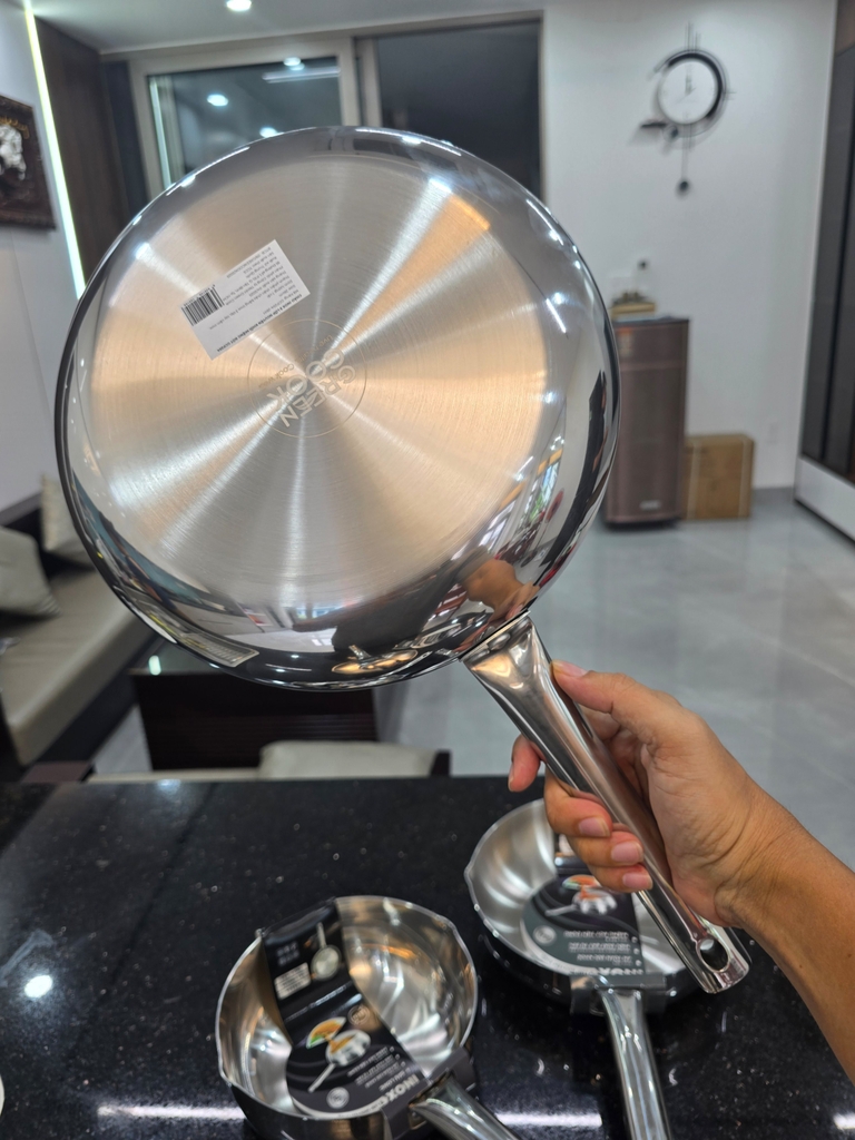 Chảo inox 3 lớp miệng rót 26cm Greencook GCP254-26IH (1tx6)