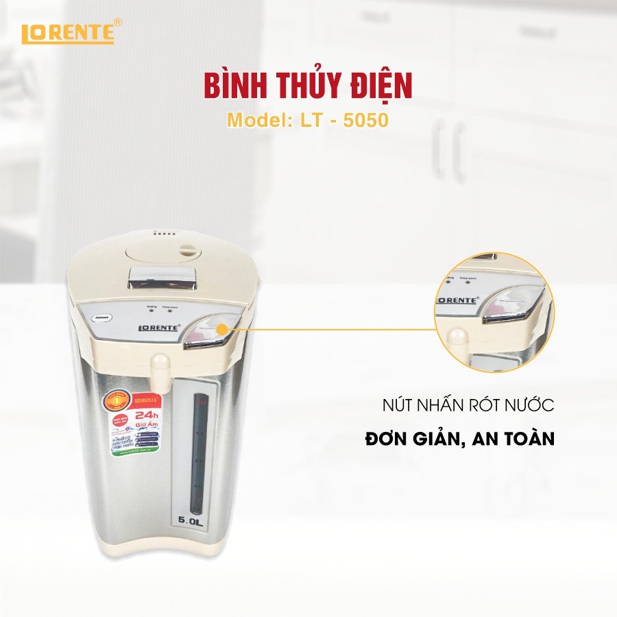 Bình thủy điện 3.5L Lorente LT-5035