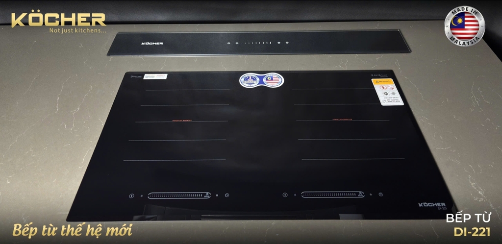 Bếp điện 1 từ 1 hồng ngoại Kocher EI-221