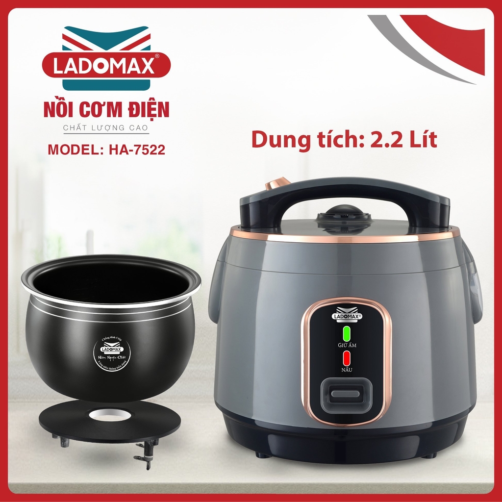 Nồi cơm điện nắp gài 2.2L Ladomax Ha-7522