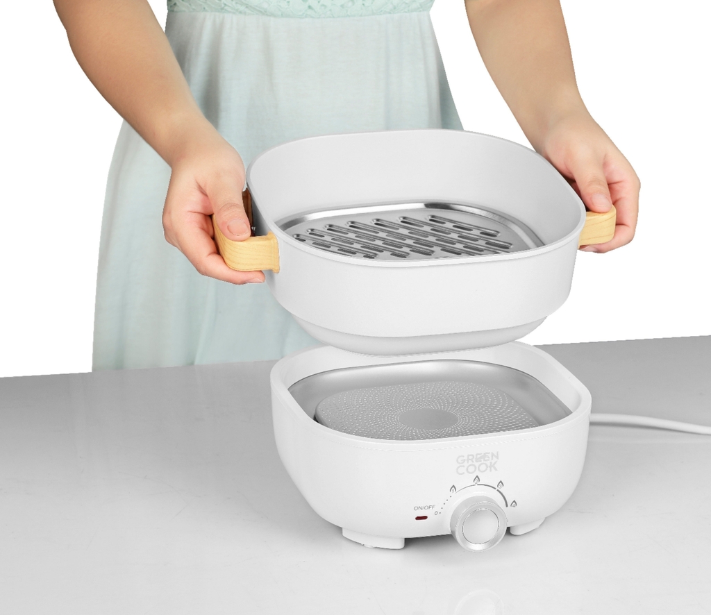 Nồi lẩu điện nhôm đúc Greencook GCEH233 (1tx8)