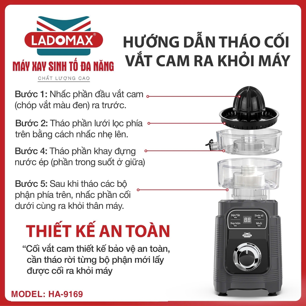Máy xay sinh tố Ladomax HA-9169